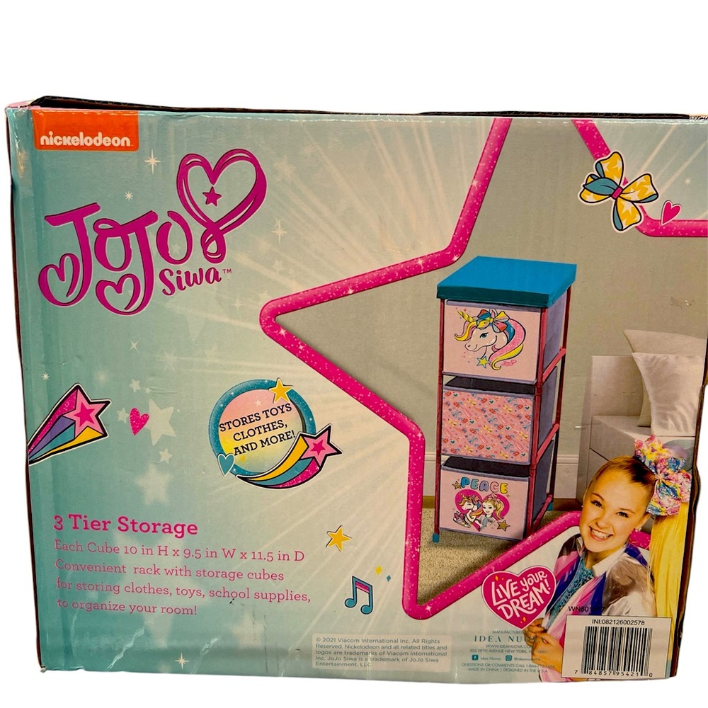 Nickelodeon JoJo Siwa Pink and Blue Storage Unit